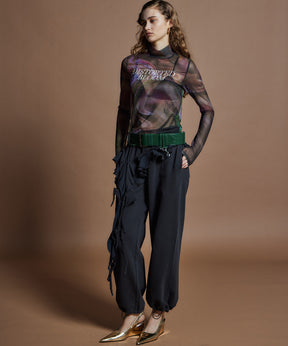 【26WINTER PRE-ORDER】DISTORTED BLOOM Logo Sheer Top