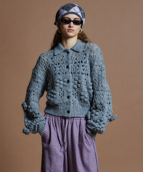 【26WINTER COLLECTION】Drop needle Argyle Knit Babushka