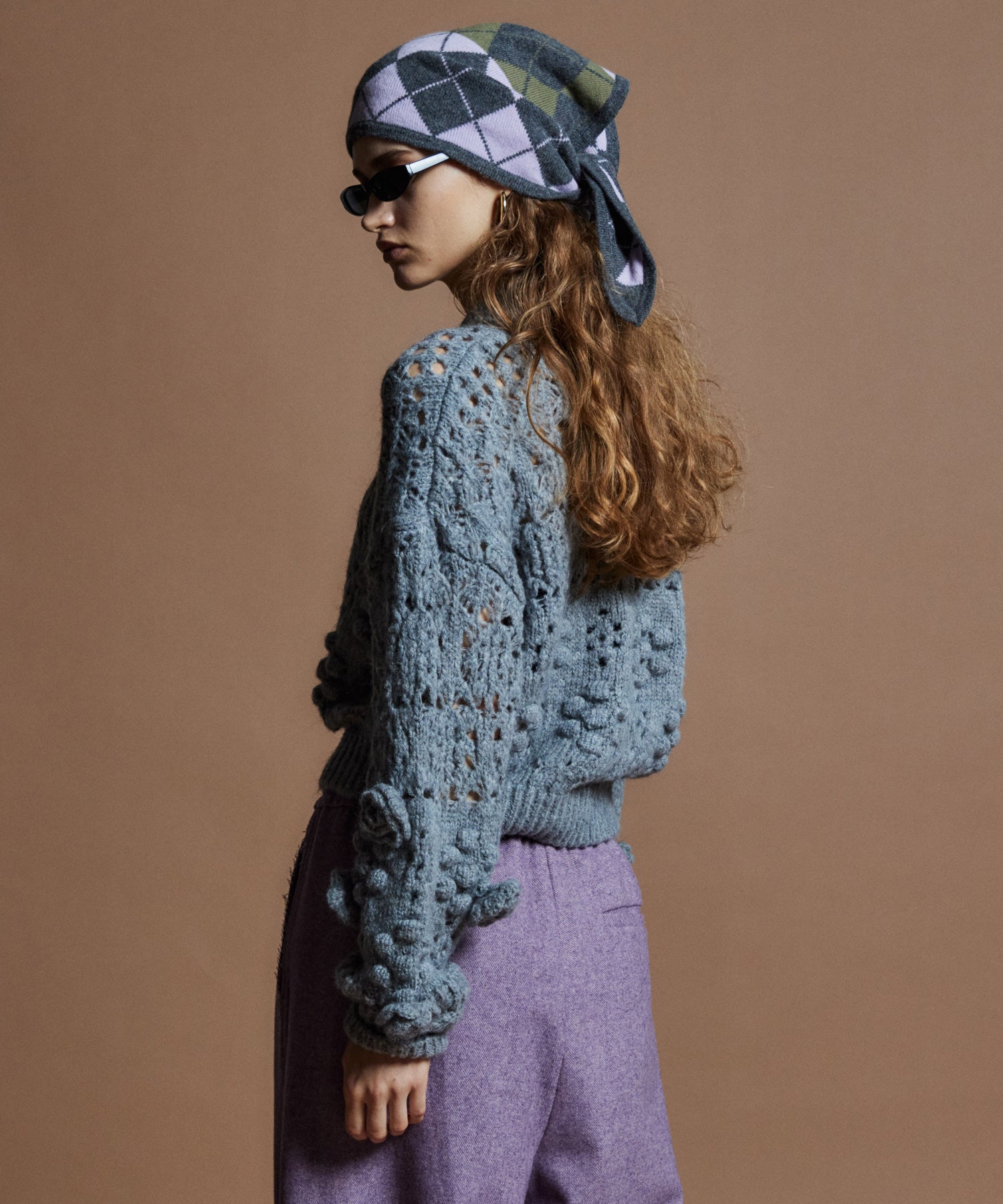 【26WINTER PRE-ORDER】Floral Mesh Cardigan