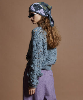 【26WINTER PRE-ORDER】Floral Mesh Cardigan