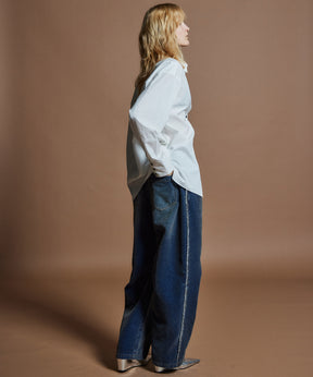 【26WINTER COLLECTION】Chenille Wide Baggy Denim
