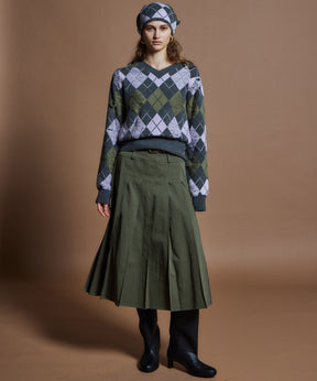 【26WINTER COLLECTION】Drop needle Argyle Knit