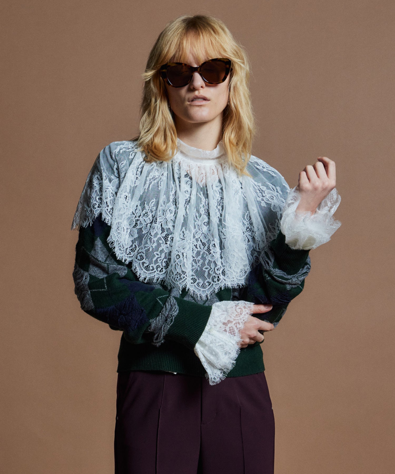 【26WINTER COLLECTION】Drop needle Argyle Knit