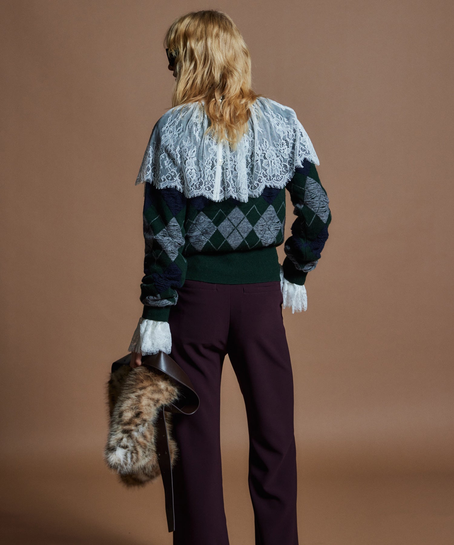 【26WINTER COLLECTION】Drop needle Argyle Knit