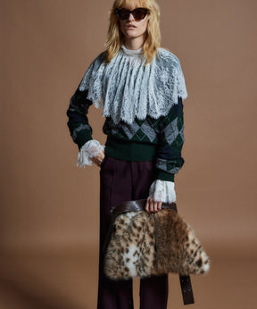 【26WINTER COLLECTION】Drop needle Argyle Knit