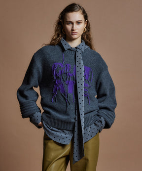 【26WINTER PRE-ORDER】CURATE Intarsia Knit Top