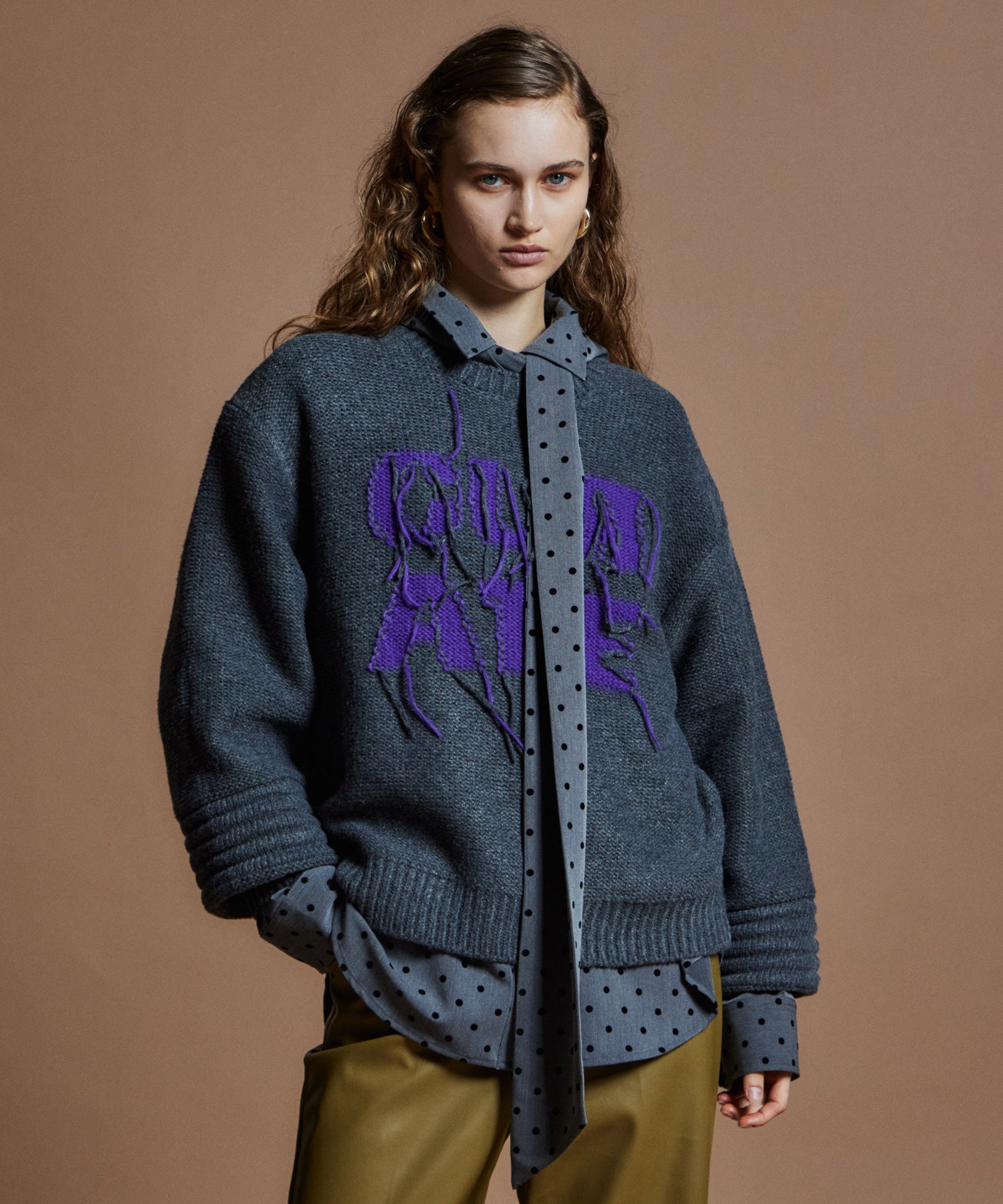 【26WINTER PRE-ORDER】CURATE Intarsia Knit Top