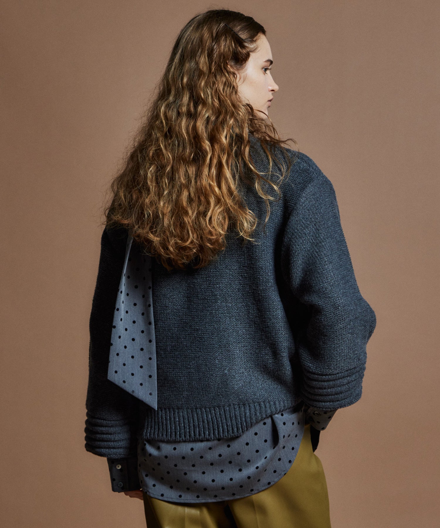 【26WINTER PRE-ORDER】CURATE Intarsia Knit Top