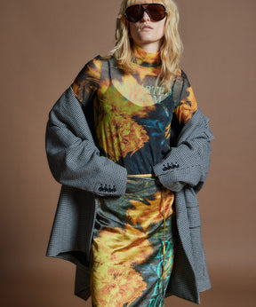 【26WINTER PRE-ORDER】DISTORTED BLOOM Logo Sheer Top