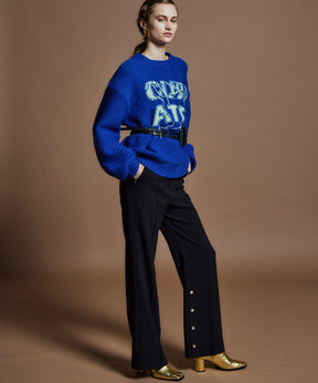 【26WINTER COLLECTION】Double Cloth Button-Slit Flare Pants