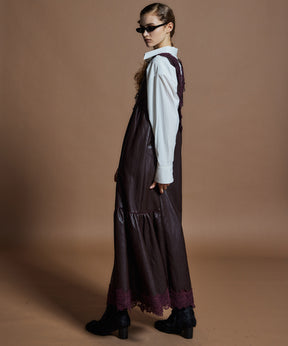 [26WINTER COLLECTION] 纯素皮革内衣连衣裙