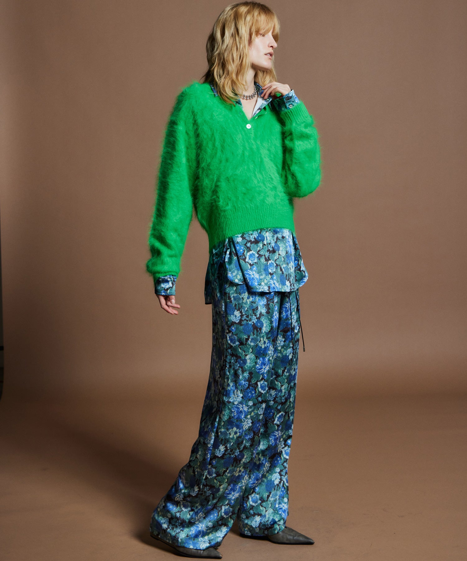 【26WINTER PRE-ORDER】Gobelin Floral Print Easy Pants