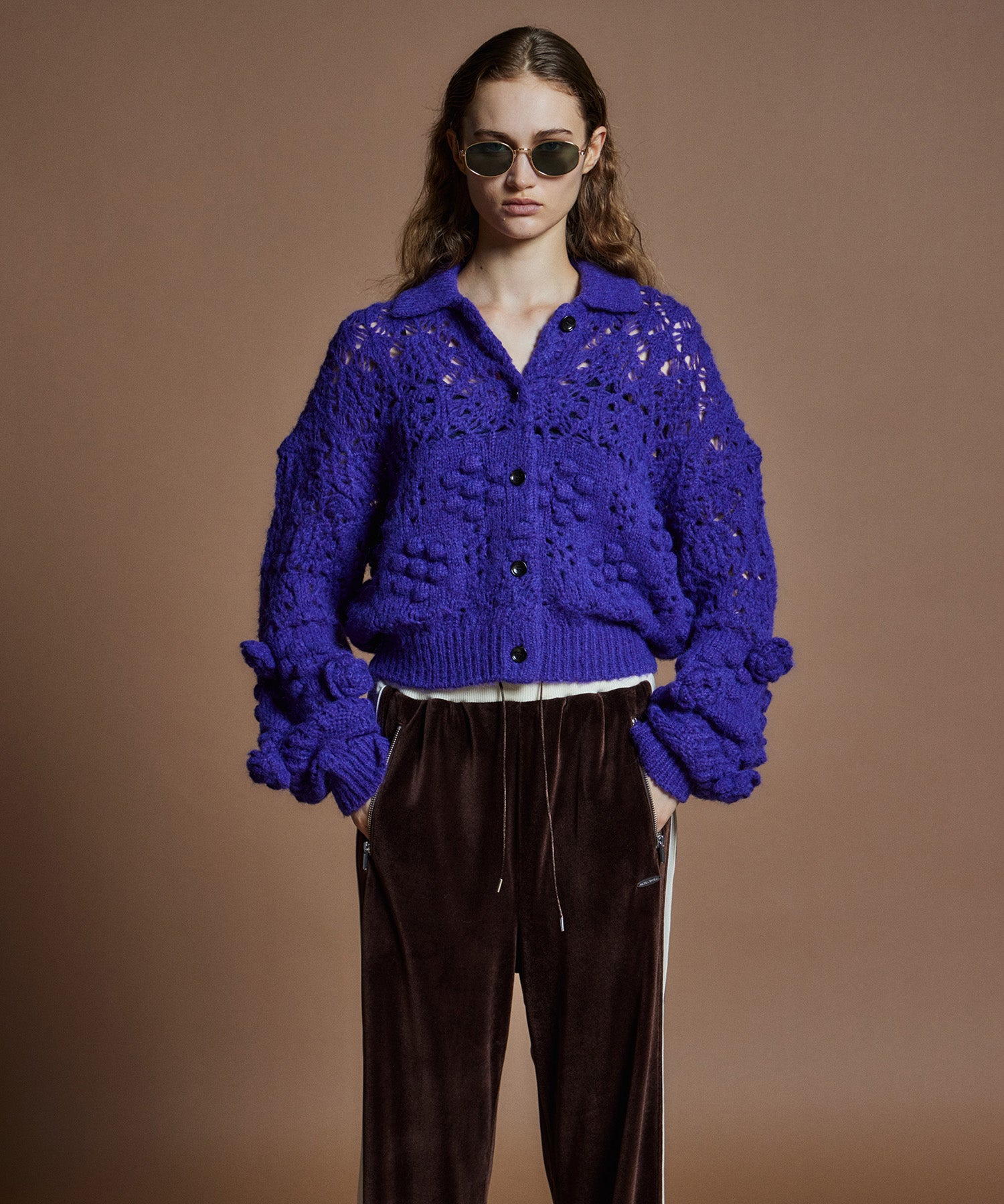 【26WINTER PRE-ORDER】Floral Mesh Cardigan