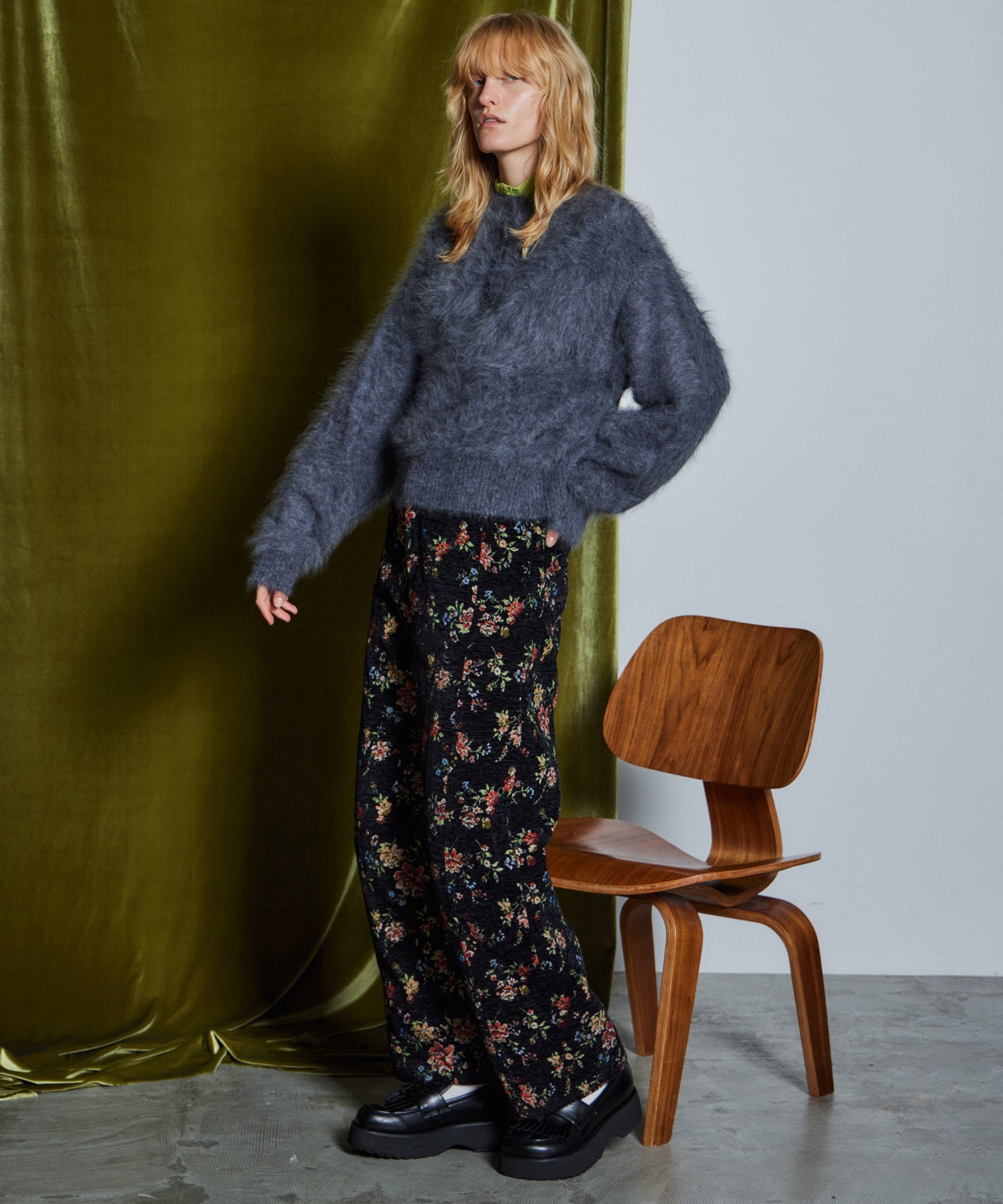 【26WINTER COLLECTION】Multi-Fabric Cocoon Pants