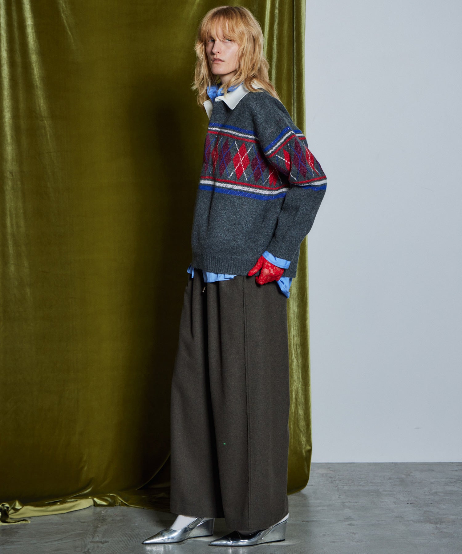 【26WINTER COLLECTION】Argyle Rugby Polo Knit