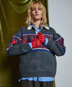 【26WINTER COLLECTION】Argyle Rugby Polo Knit