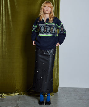 【26WINTER COLLECTION】Argyle Rugby Polo Knit