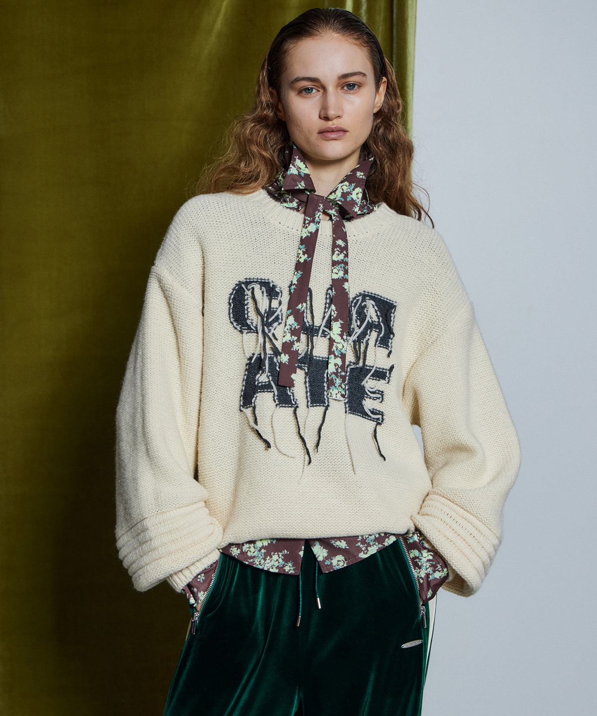 【26WINTER PRE-ORDER】CURATE Intarsia Knit Top