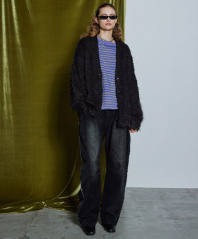 【26WINTER COLLECTION】Wave Shaggy Knit Cardigan