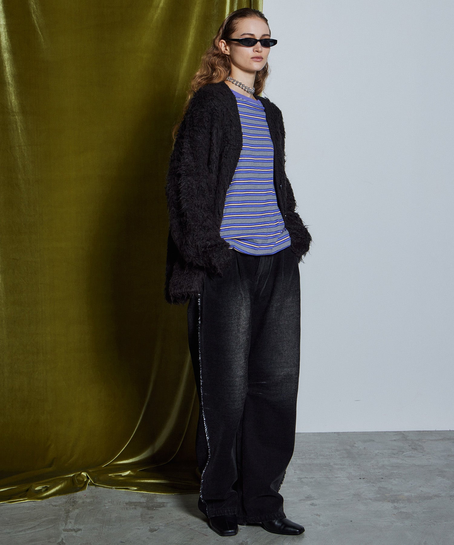 【26WINTER COLLECTION】Wave Shaggy Knit Cardigan