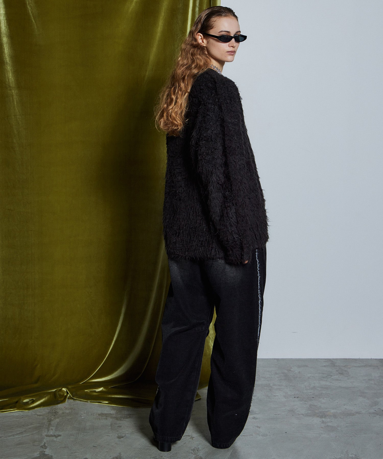 【26WINTER COLLECTION】Wave Shaggy Knit Cardigan