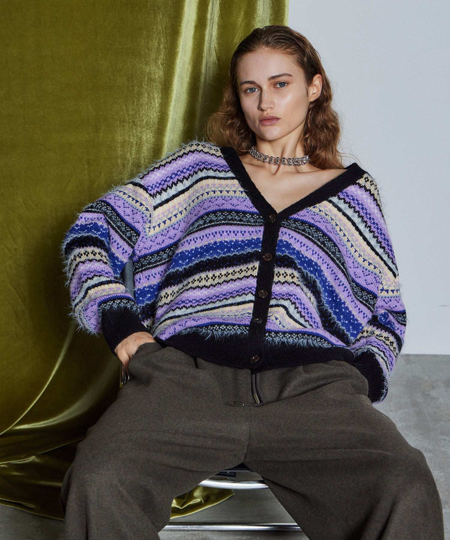 [26WINTER COLLECTION] 提花针织开衫