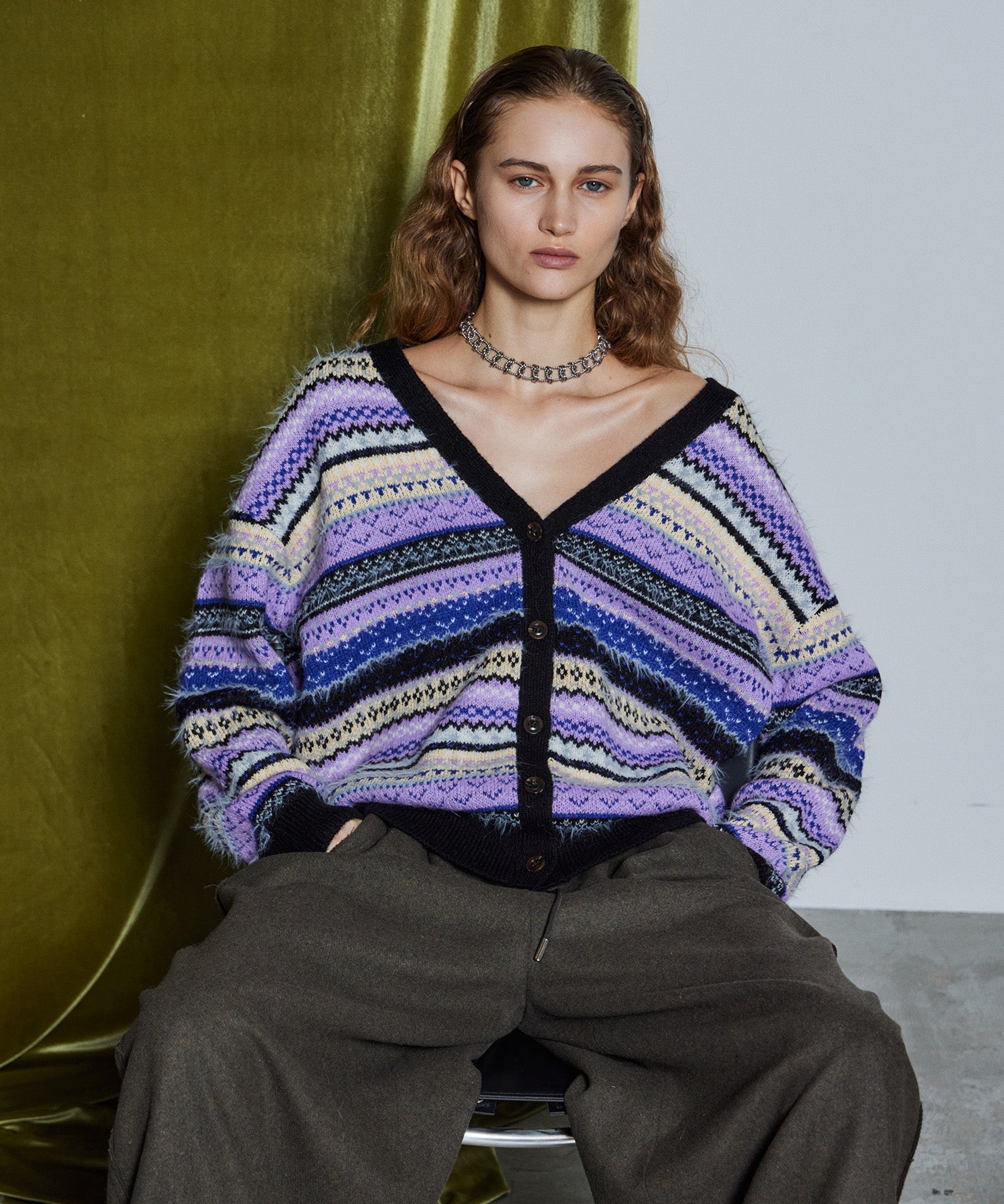 [26WINTER COLLECTION] 提花针织开衫