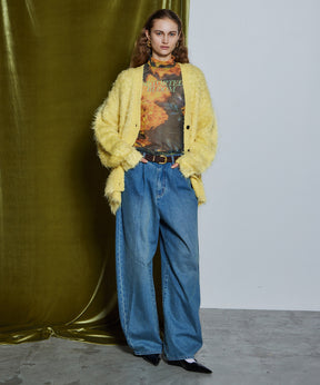 【26WINTER COLLECTION】Wave Shaggy Knit Cardigan
