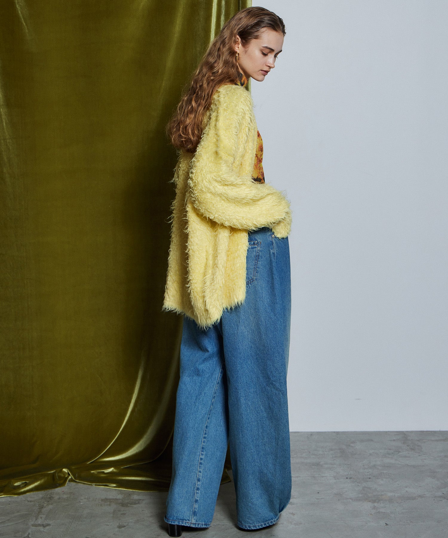 【26WINTER COLLECTION】Wave Shaggy Knit Cardigan