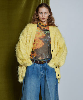 【26WINTER COLLECTION】Wave Shaggy Knit Cardigan