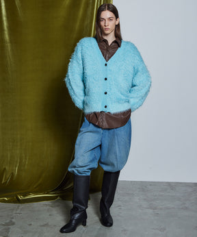 【26WINTER COLLECTION】Wave Shaggy Knit Cardigan