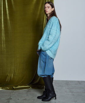 【26WINTER COLLECTION】Wave Shaggy Knit Cardigan