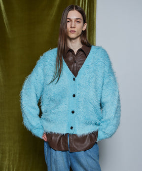 【26WINTER COLLECTION】Wave Shaggy Knit Cardigan