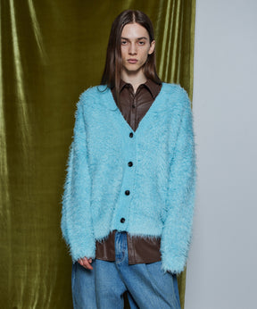 【26WINTER COLLECTION】Wave Shaggy Knit Cardigan