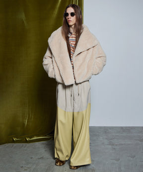 【26WINTER COLLECTION】Stand Collar Boa Coat