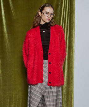 【26WINTER COLLECTION】Wave Shaggy Knit Cardigan