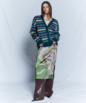 【26WINTER COLLECTION】Multi Border Shaggy Cardigan