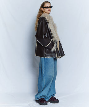 【26WINTER PRE-ORDER】Double-Breasted Vegan Shearling Coat