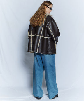 【26WINTER PRE-ORDER】Double-Breasted Vegan Shearling Coat
