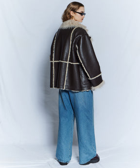 【26WINTER PRE-ORDER】Double-Breasted Vegan Shearling Coat