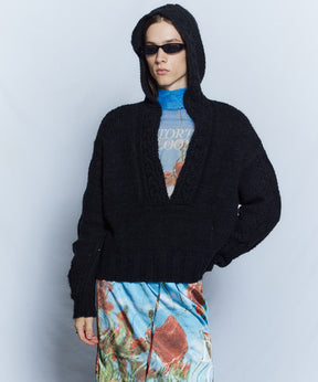 【26WINTER PRE-ORDER】Cable Hoodie Short Knit