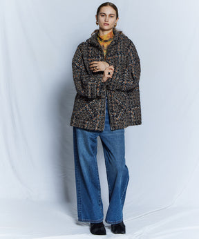 【26WINTER COLLECTION】Tweed Hoodie Coat