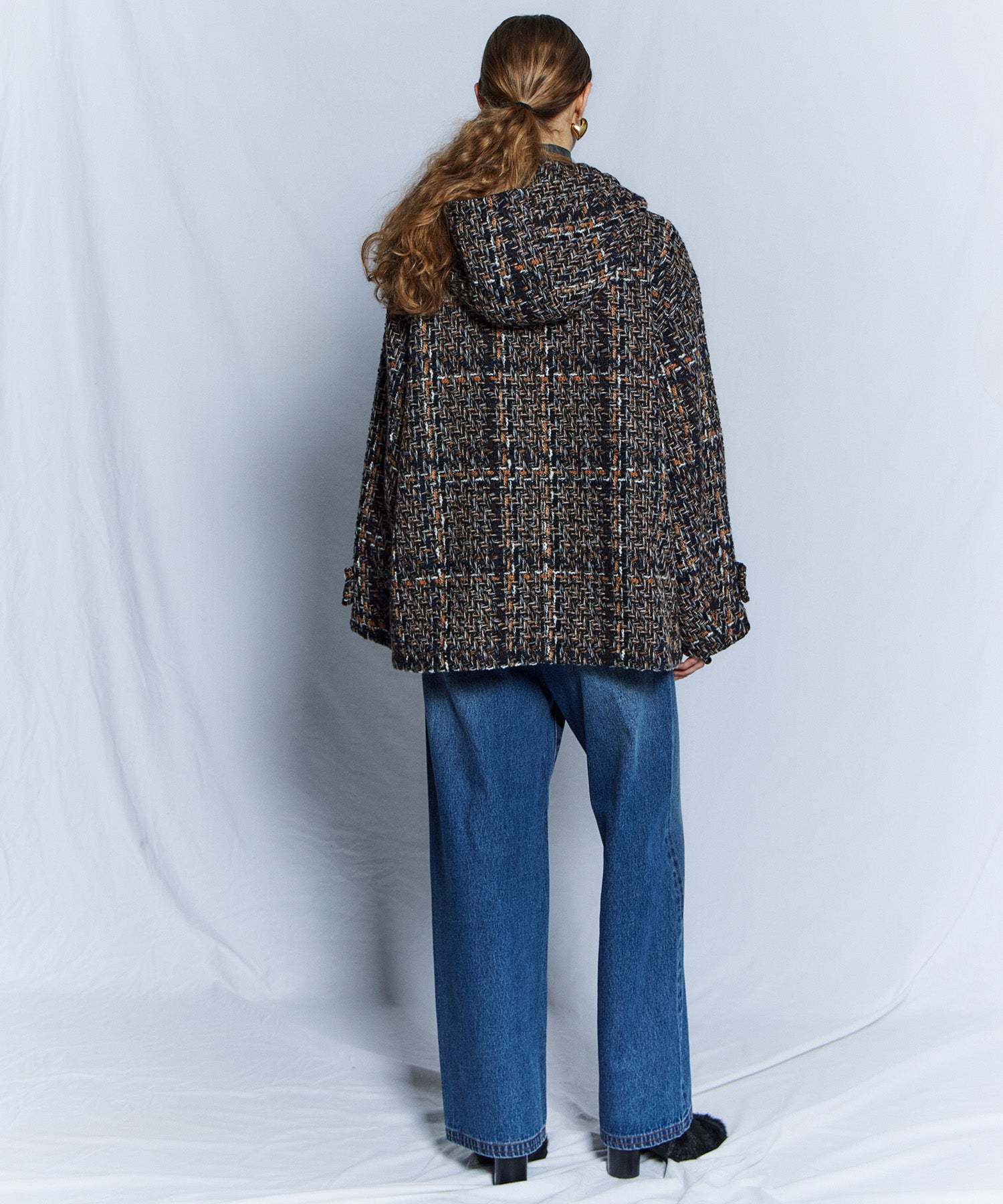 【26WINTER COLLECTION】Tweed Hoodie Coat