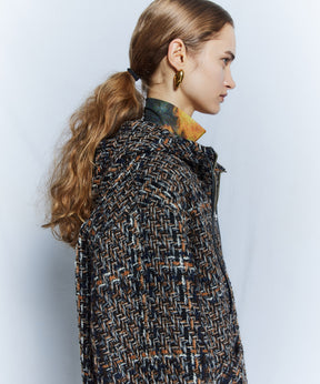 【26WINTER COLLECTION】Tweed Hoodie Coat