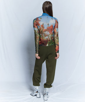 【26WINTER PRE-ORDER】DISTORTED BLOOM Logo Sheer Top