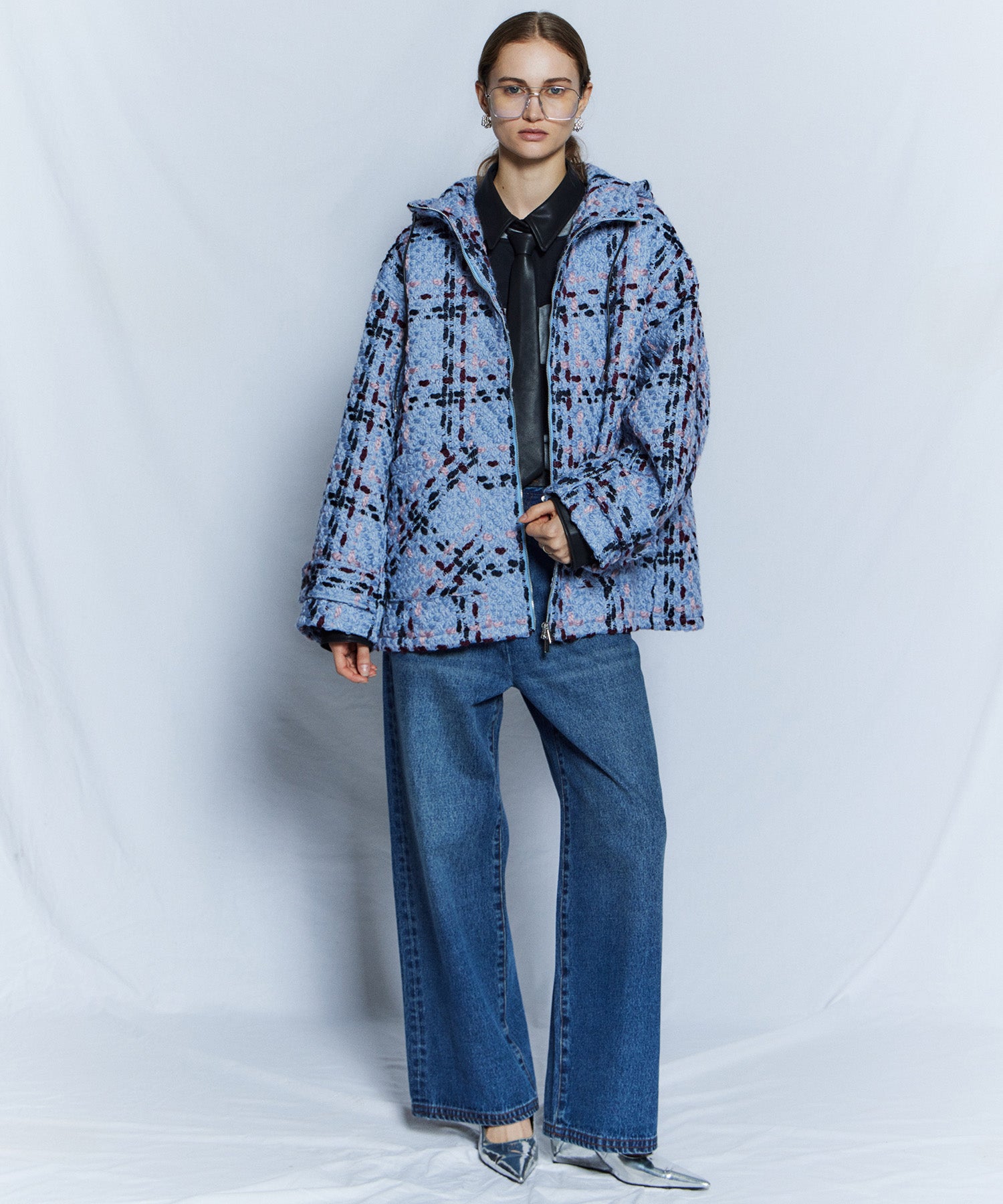 【26WINTER COLLECTION】Tweed Hoodie Coat