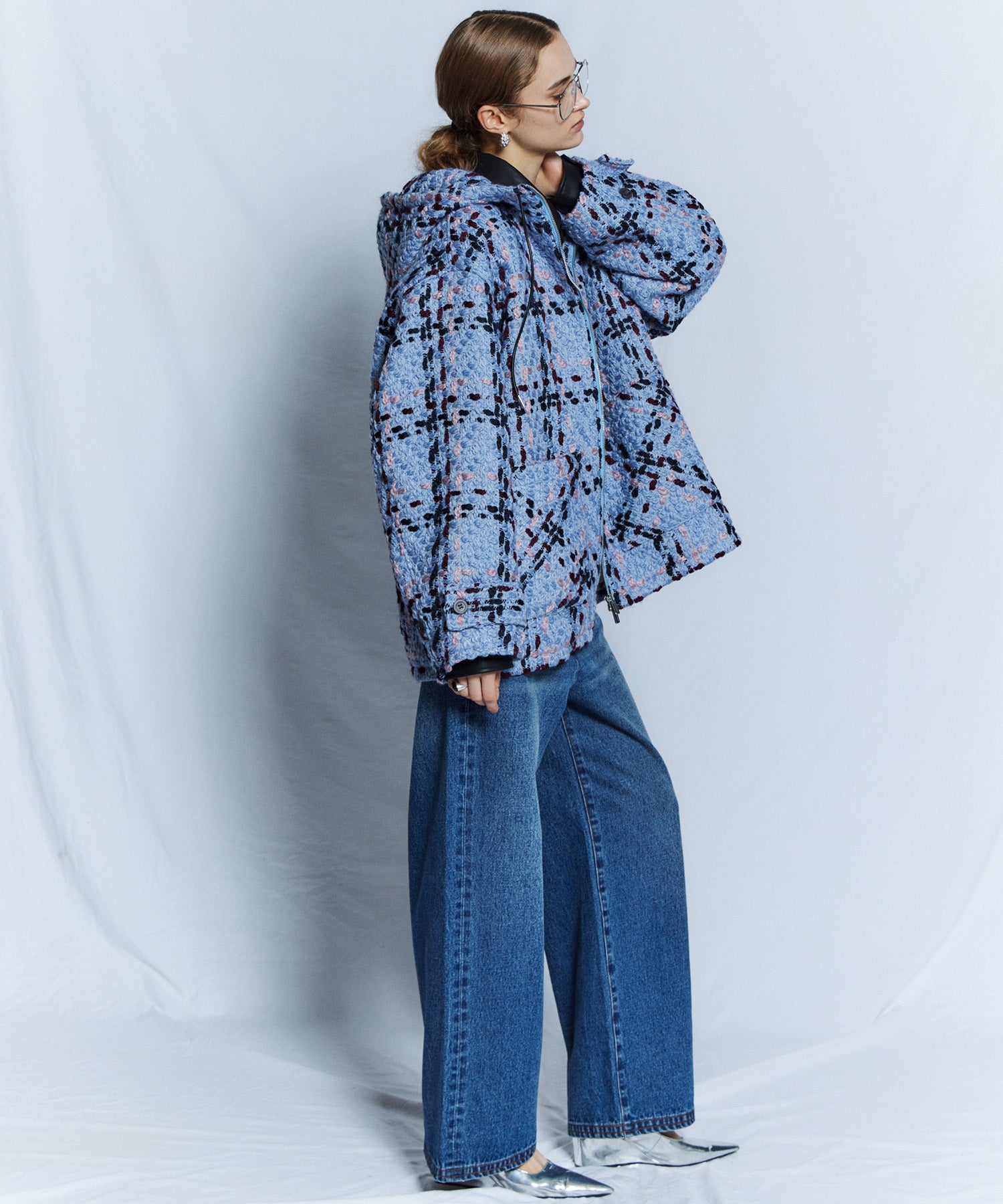 【26WINTER COLLECTION】Tweed Hoodie Coat