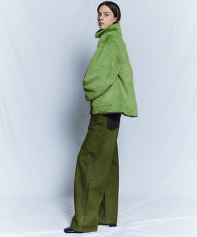 [26WINTER COLLECTION] 纯素皮革对接直筒牛仔布