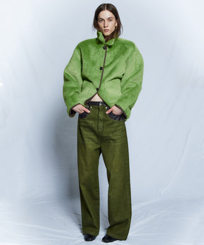 【26WINTER PRE-ORDER】Reversible Checked Boa Coat