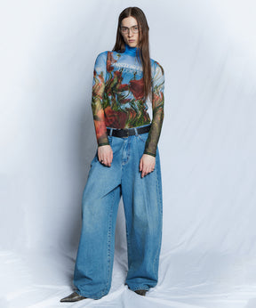 【26WINTER PRE-ORDER】DISTORTED BLOOM Logo Sheer Top